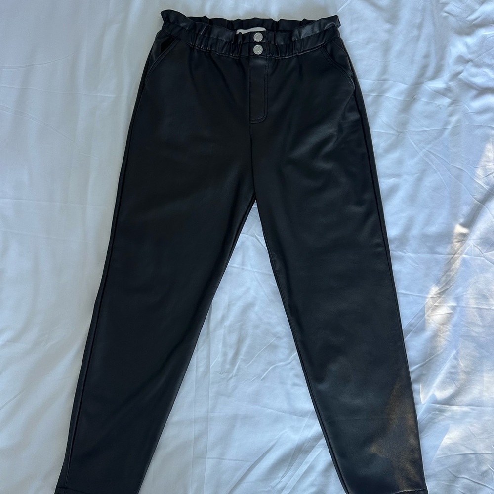 Abercrombie Kids Black Leather Pants Size 13/14